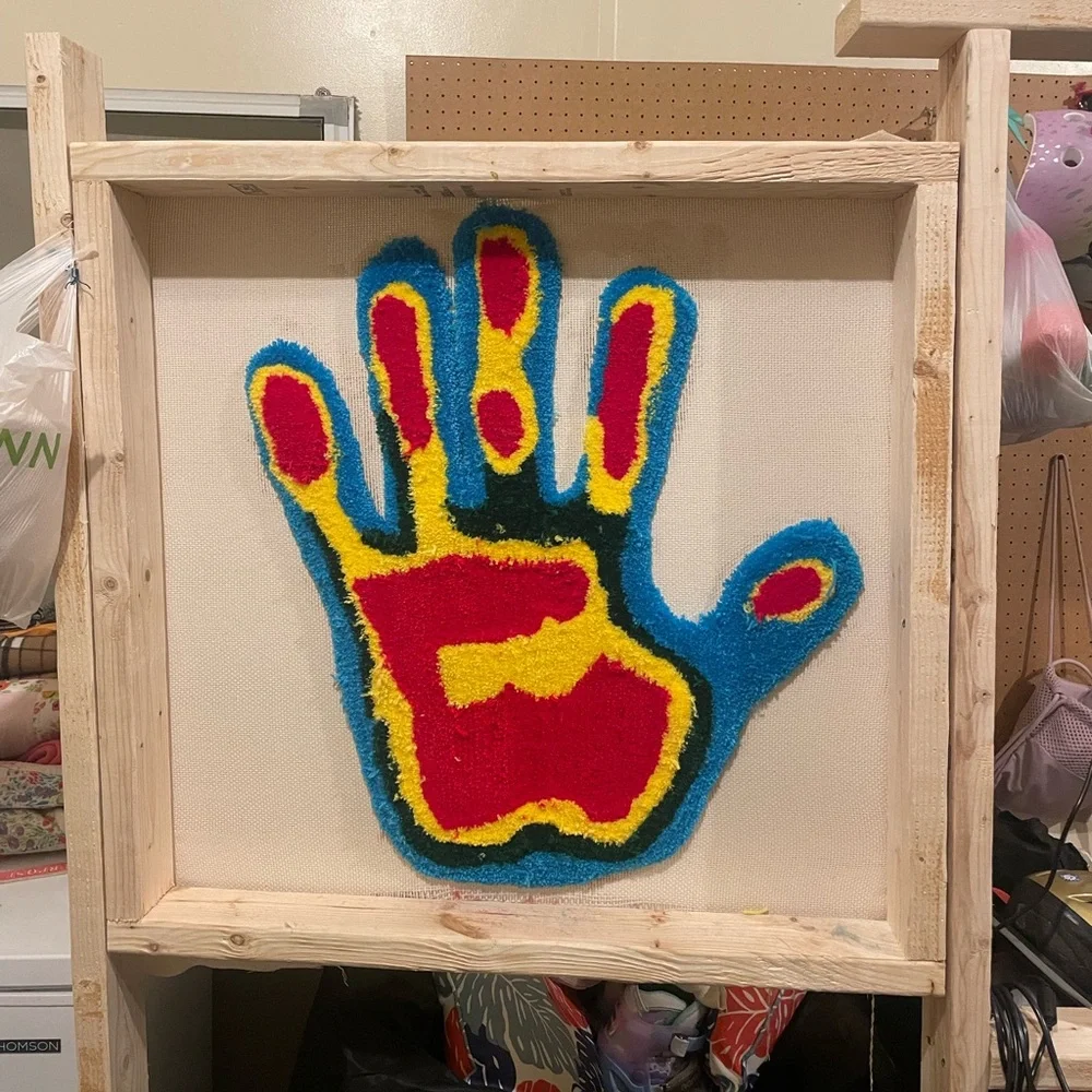 Custom Made Thermal Hand Print Rug - Picture 4 of 10